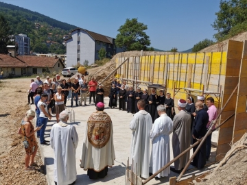 Blagoslov temelja crkve blaženih Drinskih mučenica u Goraždu