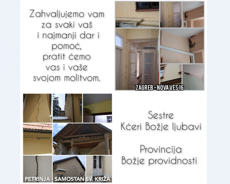 Naši samostani nastradali u potresu